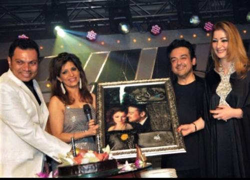 A Special gift for Adnan Sami and wife Roya .With Mr Shehzad Khan of GLS